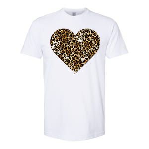 Cheetah Print Heart Softstyle CVC T-Shirt