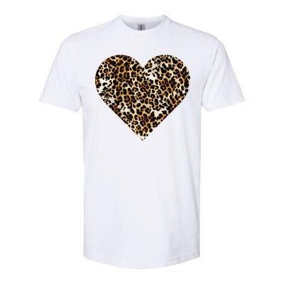 Cheetah Print Heart Softstyle CVC T-Shirt