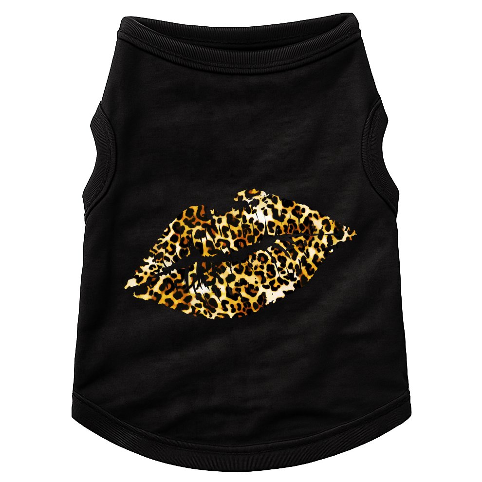 Cheetah Print Skinned Lips Doggie Tank
