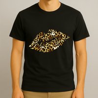Cheetah Print Skinned Lips T-Shirt