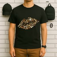 Cheetah Print Skinned Lips T-Shirt