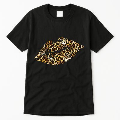 Cheetah Print Skinned Lips Tall T-Shirt