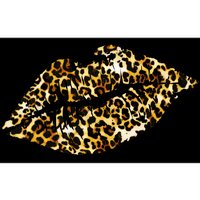 Cheetah Print Skinned Lips Bumper Sticker