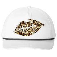 Cheetah Print Skinned Lips Snapback Five-Panel Rope Hat