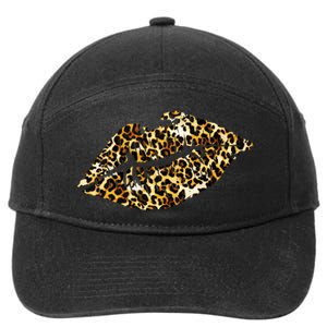 Cheetah Print Skinned Lips 7-Panel Snapback Hat