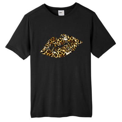 Cheetah Print Skinned Lips Tall Fusion ChromaSoft Performance T-Shirt