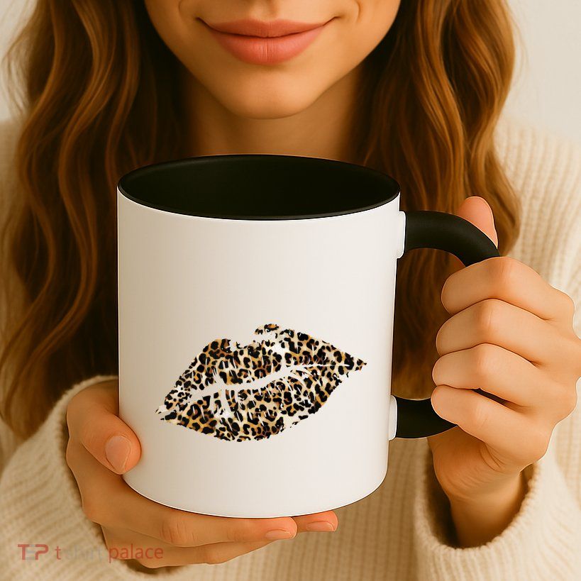 Cheetah Print Skinned Lips Mug