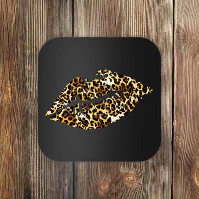 Cheetah Print Skinned Lips Coaster