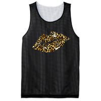 Cheetah Print Skinned Lips Mesh Reversible Basketball Jersey Tank