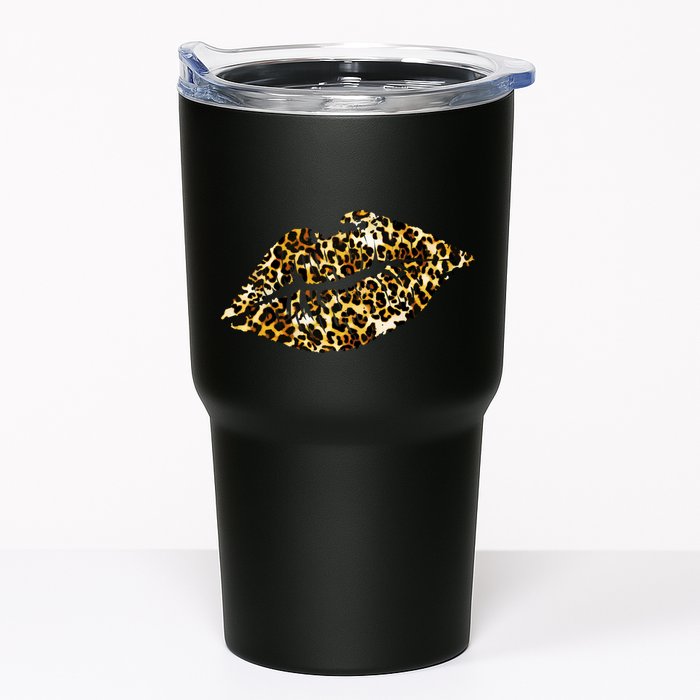 Cheetah Print Skinned Lips Tumbler