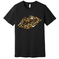 Cheetah Print Skinned Lips Premium T-Shirt