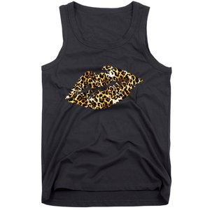 Cheetah Print Skinned Lips Tank Top