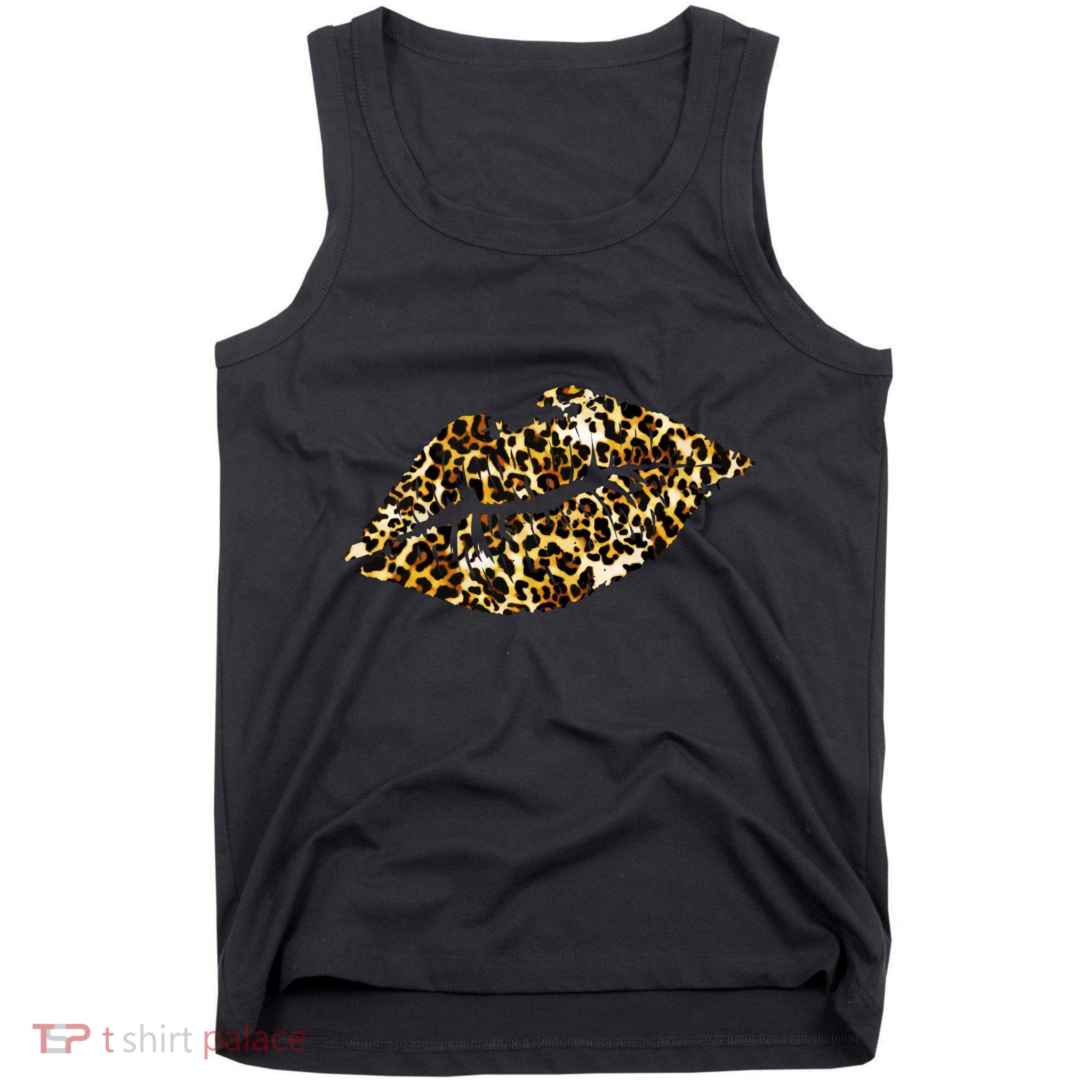 Cheetah Print Skinned Lips Tank Top