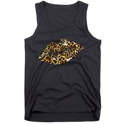 Cheetah Print Skinned Lips Tank Top