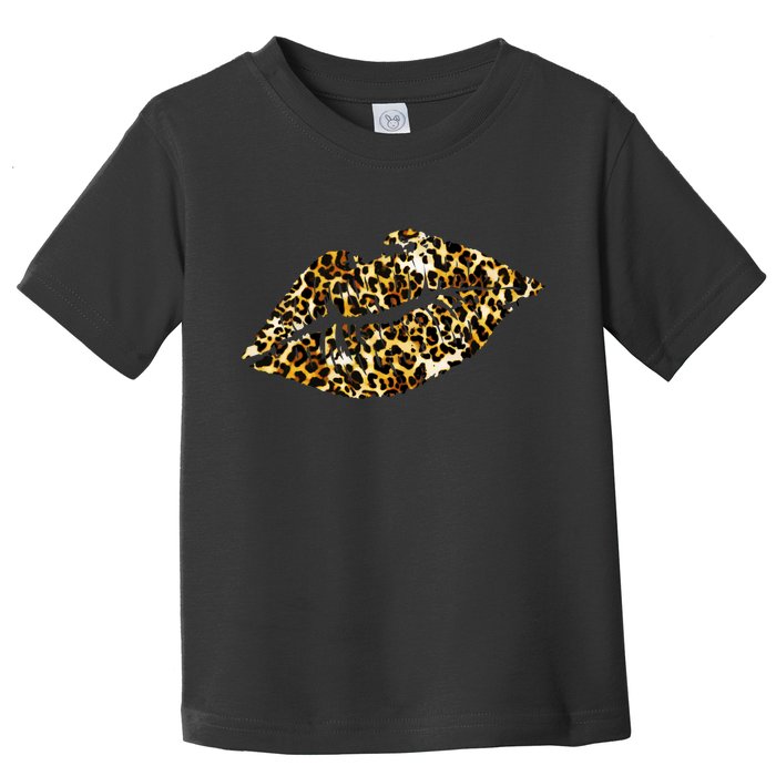 Cheetah Print Skinned Lips Toddler T-Shirt