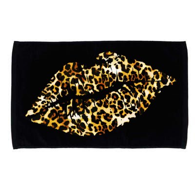 Cheetah Print Skinned Lips Microfiber Hand Towel