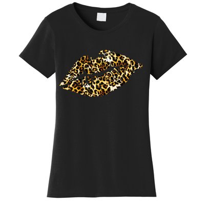 Cheetah Print Skinned Lips Women's T-Shirt