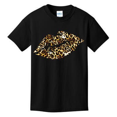 Cheetah Print Skinned Lips Kids T-Shirt