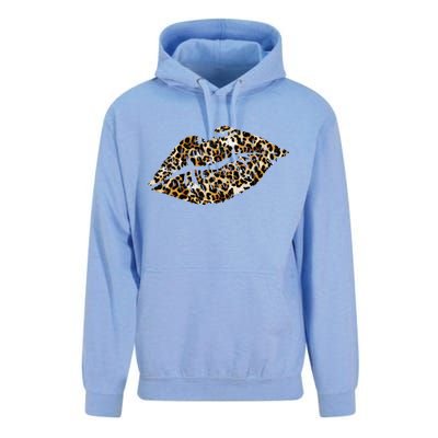 Cheetah Print Skinned Lips Unisex Surf Hoodie