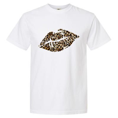 Cheetah Print Skinned Lips Garment-Dyed Heavyweight T-Shirt