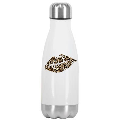 Cheetah Print Skinned Lips Stainless Steel Insulated Water Bottle