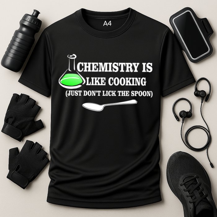 Chemistry Cooking Don't Lick The Spoon Cooling Performance Crew T-Shirt