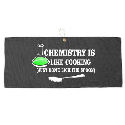 Chemistry Cooking Don't Lick The Spoon Large Microfiber Waffle Golf Towel