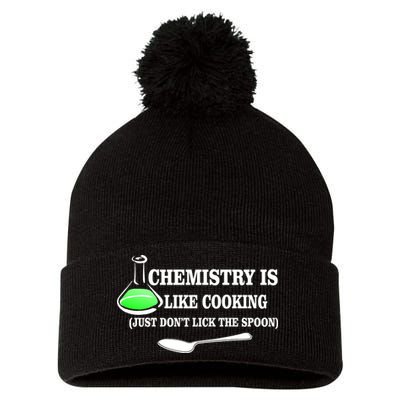 Chemistry Cooking Don't Lick The Spoon Pom Pom 12in Knit Beanie