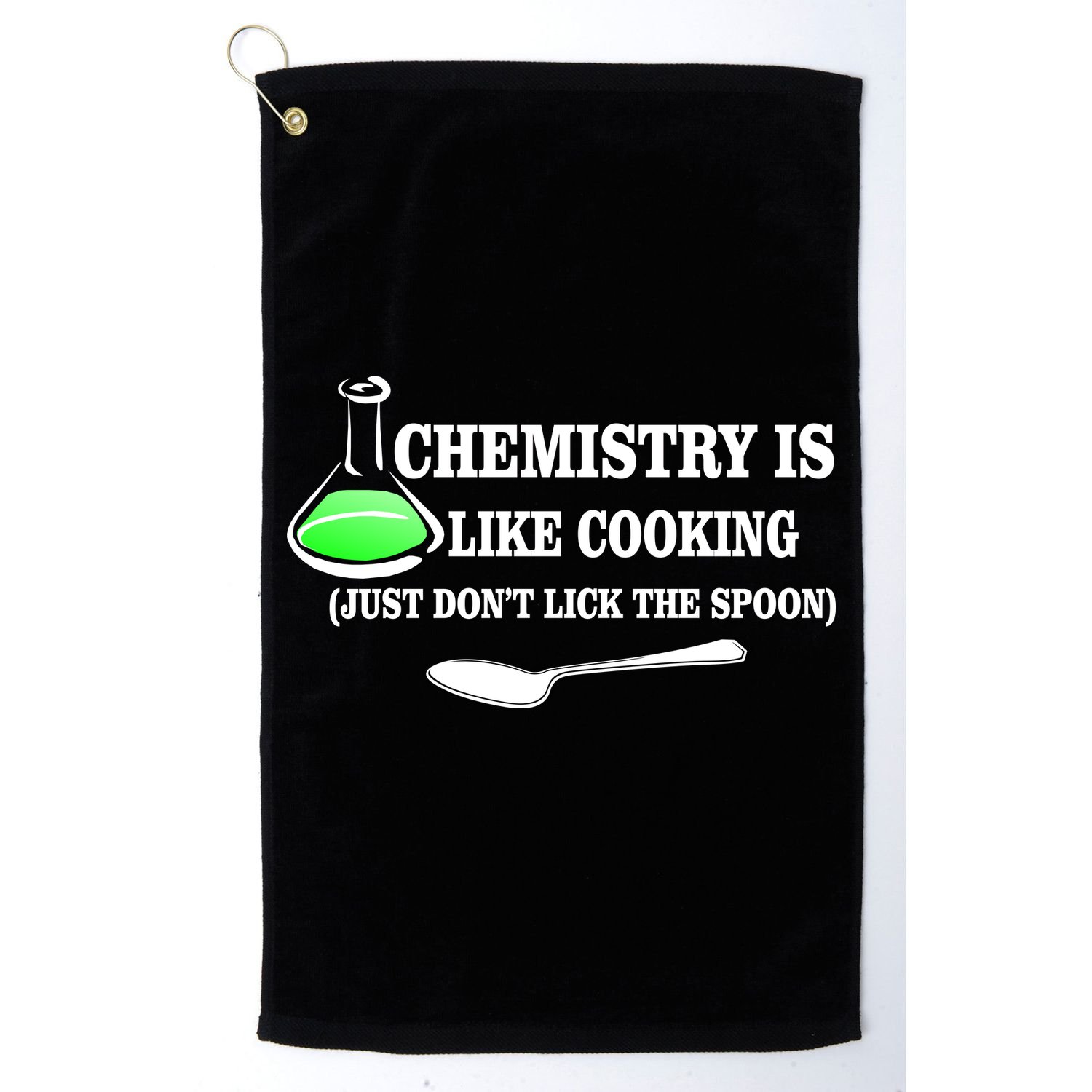 Chemistry Cooking Don't Lick The Spoon Golf Towel