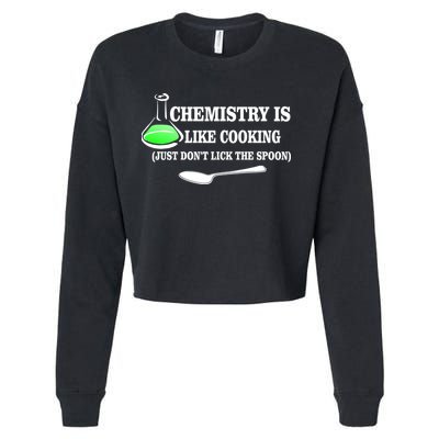 Chemistry Cooking Don't Lick The Spoon Cropped Pullover Crew