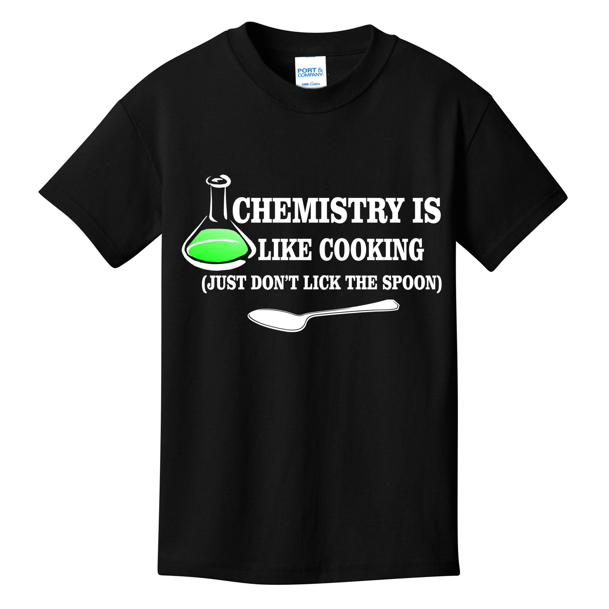 Chemistry Cooking Don't Lick The Spoon Kids T-Shirt