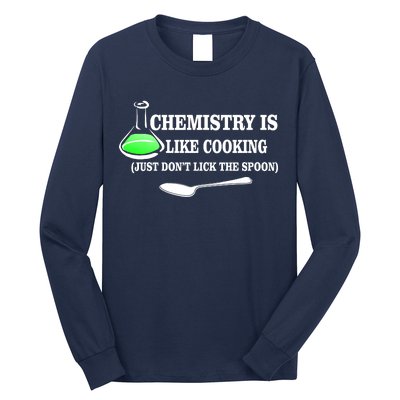 Chemistry Cooking Don't Lick The Spoon Long Sleeve Shirt