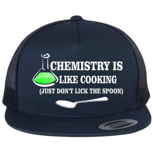 Chemistry Cooking Don't Lick The Spoon Flat Bill Trucker Hat