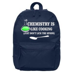 Chemistry Cooking Don't Lick The Spoon 16 in Basic Backpack