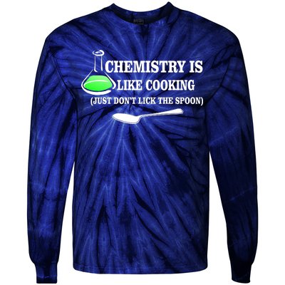 Chemistry Cooking Don't Lick The Spoon Tie-Dye Long Sleeve Shirt