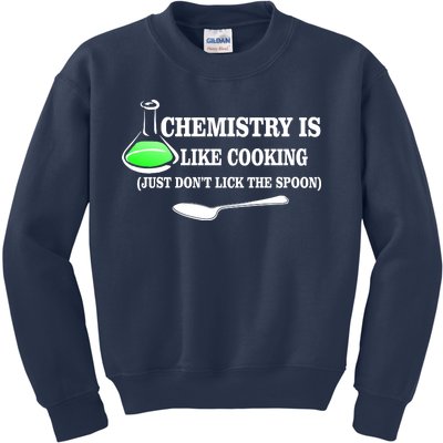 Chemistry Cooking Don't Lick The Spoon Kids Sweatshirt