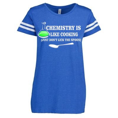 Chemistry Cooking Don't Lick The Spoon Enza Ladies Jersey Football T-Shirt