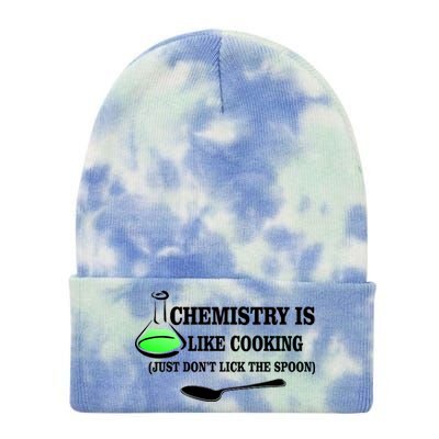 Chemistry Cooking Don't Lick The Spoon Tie Dye 12in Knit Beanie