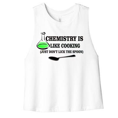 Chemistry Cooking Don't Lick The Spoon Women's Racerback Cropped Tank