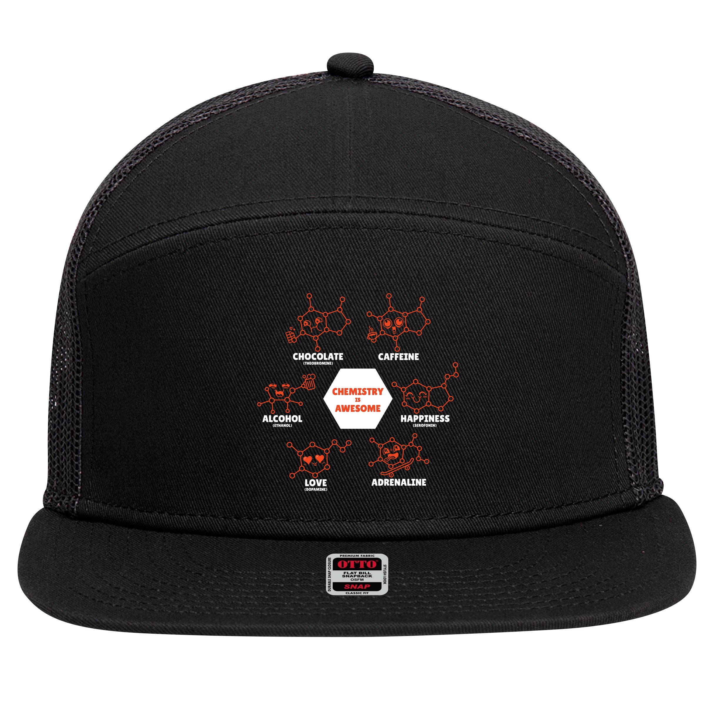Chemistry Is Awesome 7 Panel Mesh Trucker Snapback Hat
