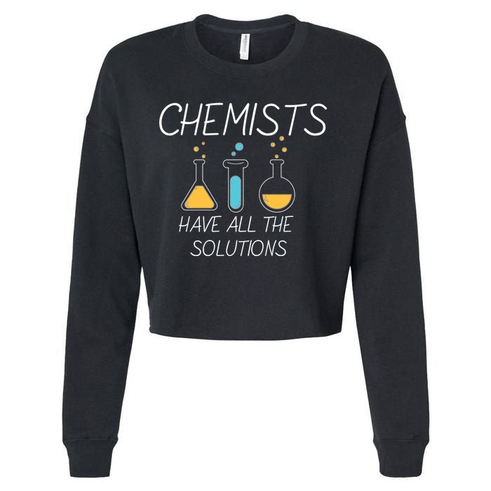 Chemists Have All Solutions Cropped Pullover Crew