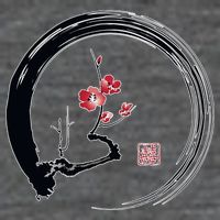Cherry Blossom Japanese Ink Painting Tall Hoodie