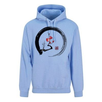 Cherry Blossom Japanese Ink Painting Unisex Surf Hoodie