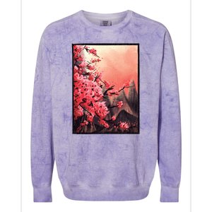 Cherry Blossom Painting Colorblast Crewneck Sweatshirt