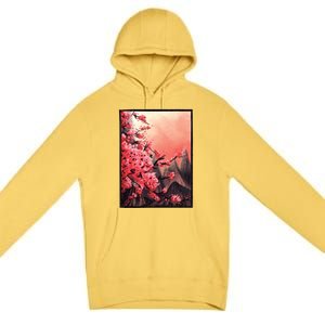 Cherry Blossom Painting Premium Pullover Hoodie