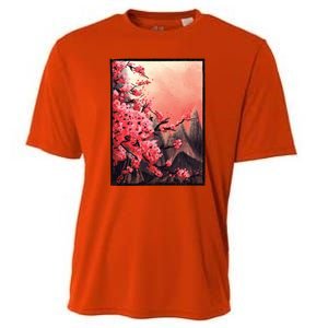 Cherry Blossom Painting Cooling Performance Crew T-Shirt