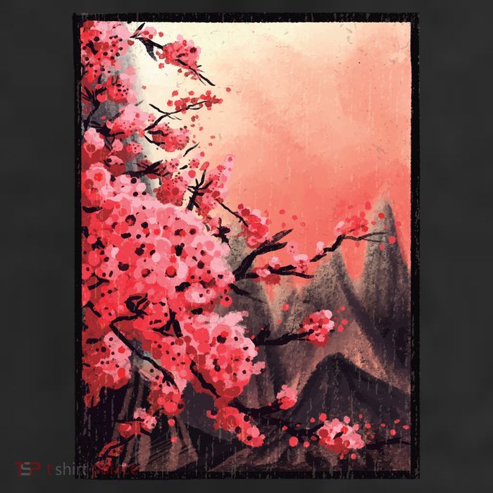 Cherry Blossom Painting Cool Comfort Performance Bucket Hat