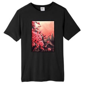 Cherry Blossom Painting Tall Fusion ChromaSoft Performance T-Shirt