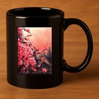 Cherry Blossom Painting 11oz C Handle Ceramic Mug