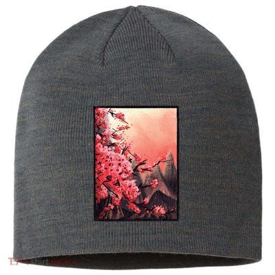 Cherry Blossom Painting Sustainable Beanie
